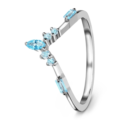 انگشتر طلای سفید 9K / 10K / 14K / 18K برش الماس زمرد طبیعی