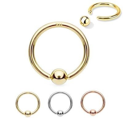 زیورآلات پیرسینگ حلقه نوک سینه 14 عیار طلای غضروفی لب ابرو
