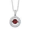 گردنبند طبیعی گارنت الماس 1/20 ct با نقره عیار 925