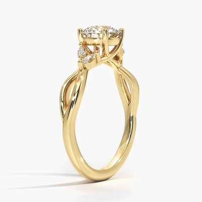 حلقه نامزدی الماس بید (1/8 Ct. Tw.) با طلای 9 عیار