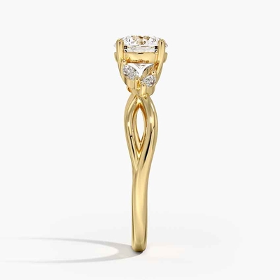حلقه نامزدی الماس بید (1/8 Ct. Tw.) با طلای 9 عیار