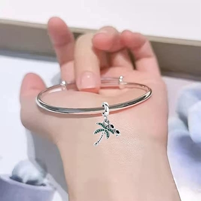 درخت نخل نارگیل جواهرات چیلی با عینک آفتابی Holiday Beach Charm سازگار با دستبند Pandora Charms