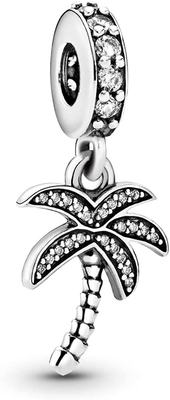 درخت نخل نارگیل جواهرات چیلی با عینک آفتابی Holiday Beach Charm سازگار با دستبند Pandora Charms