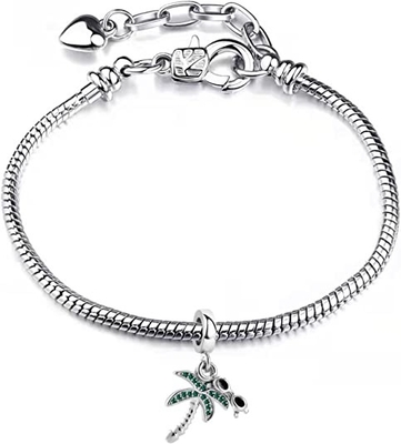 درخت نخل نارگیل جواهرات چیلی با عینک آفتابی Holiday Beach Charm سازگار با دستبند Pandora Charms